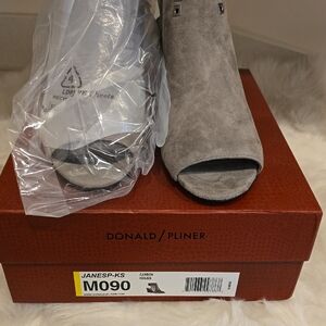 Donald J. Pliner Gray Heeled Boots